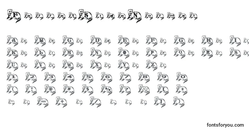 Schriftart FerretSideNormal – Alphabet, Zahlen, spezielle Symbole