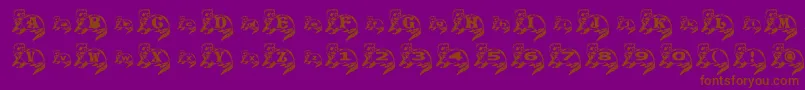 Saiba mais sobre a fonte FerretSideNormal Fonte FerretSideNormal – fontes marrons em um fundo roxo