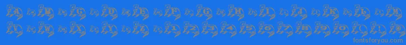 FerretSideNormal Font – Gray Fonts on Blue Background