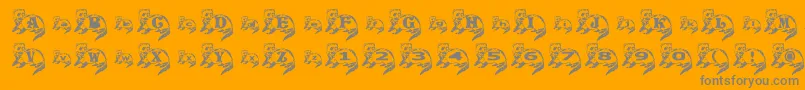 FerretSideNormal Font – Gray Fonts on Orange Background