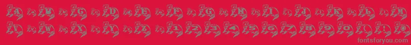 FerretSideNormal Font – Gray Fonts on Red Background
