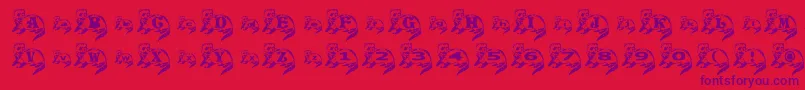 FerretSideNormal Font – Purple Fonts on Red Background