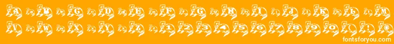 FerretSideNormal Font – White Fonts on Orange Background