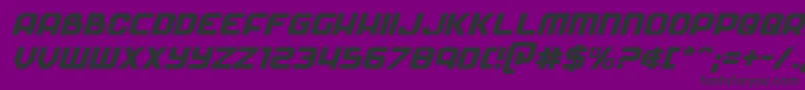 Soldierital Font – Black Fonts on Purple Background