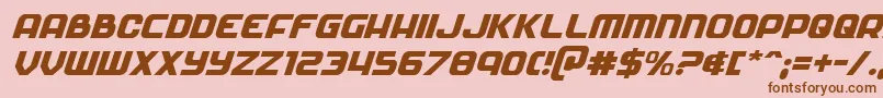 Soldierital Font – Brown Fonts on Pink Background