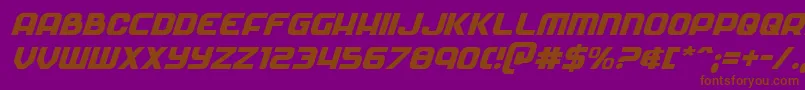 Soldierital Font – Brown Fonts on Purple Background