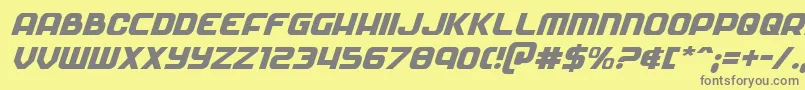 Soldierital Font – Gray Fonts on Yellow Background