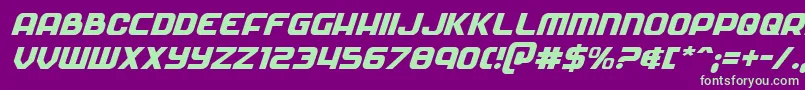 Soldierital Font – Green Fonts on Purple Background