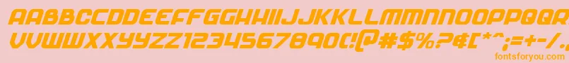 Soldierital Font – Orange Fonts on Pink Background