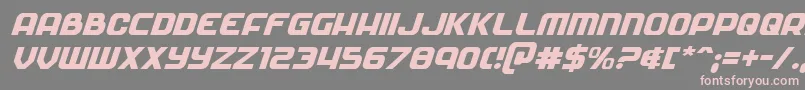 Soldierital Font – Pink Fonts on Gray Background