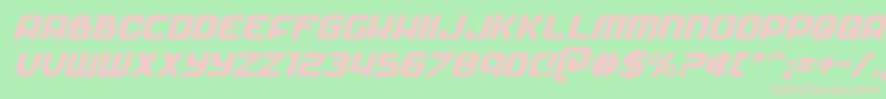 Soldierital Font – Pink Fonts on Green Background