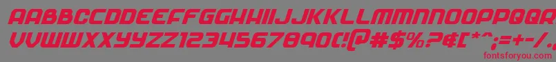 Soldierital Font – Red Fonts on Gray Background