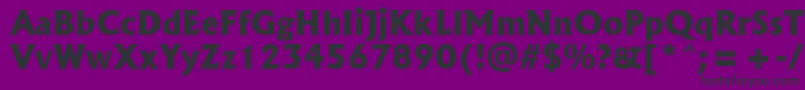 フォントAlbertusExtraBold – 紫の背景に黒い文字