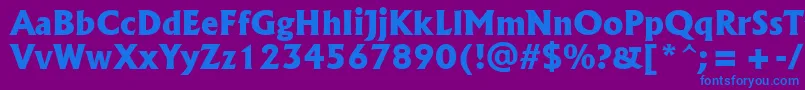 AlbertusExtraBold Font – Blue Fonts on Purple Background