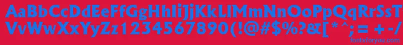 AlbertusExtraBold Font – Blue Fonts on Red Background