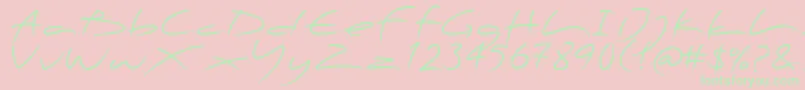 PfscandalproDisplay Font – Green Fonts on Pink Background