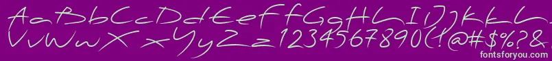 PfscandalproDisplay Font – Green Fonts on Purple Background