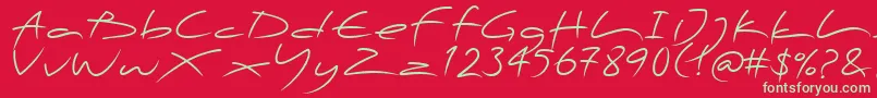PfscandalproDisplay-fontti – vihreät fontit punaisella taustalla