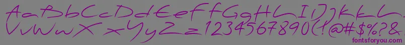 PfscandalproDisplay Font – Purple Fonts on Gray Background