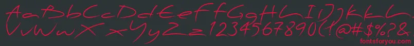 PfscandalproDisplay Font – Red Fonts on Black Background