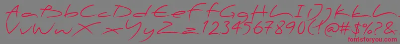 PfscandalproDisplay Font – Red Fonts on Gray Background