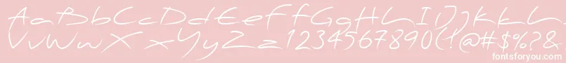 Fonte PfscandalproDisplay – fontes brancas em um fundo rosa