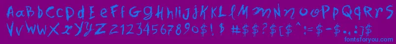 Más sobre la fuente SpotsInTheMirror fuente SpotsInTheMirror – Fuentes Azules Sobre Fondo Morado