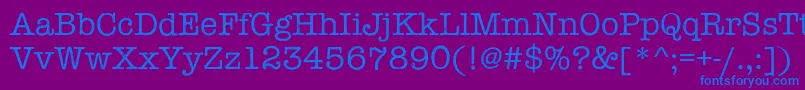 Linowrite Font – Blue Fonts on Purple Background