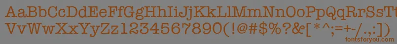 Linowrite Font – Brown Fonts on Gray Background