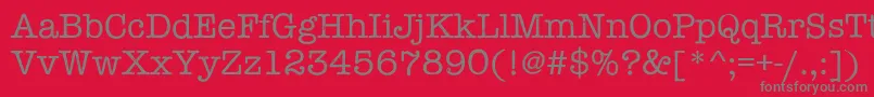 Linowrite Font – Gray Fonts on Red Background