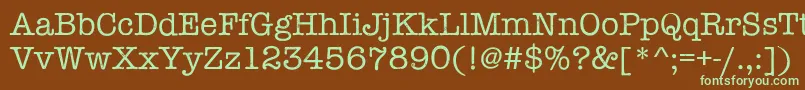 Linowrite Font – Green Fonts on Brown Background