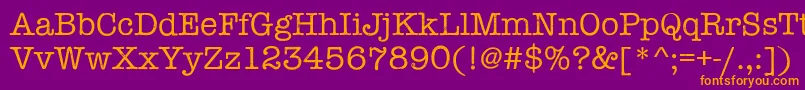 Linowrite Font – Orange Fonts on Purple Background