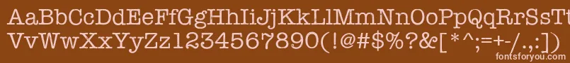 Linowrite Font – Pink Fonts on Brown Background