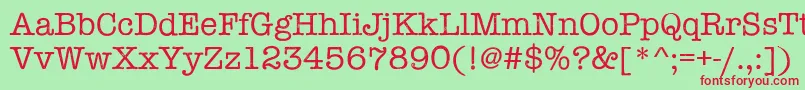 Linowrite Font – Red Fonts on Green Background