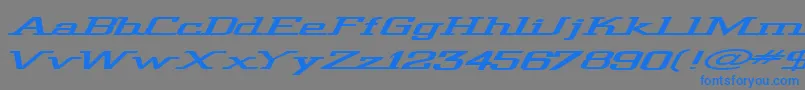 WideGlide Font – Blue Fonts on Gray Background