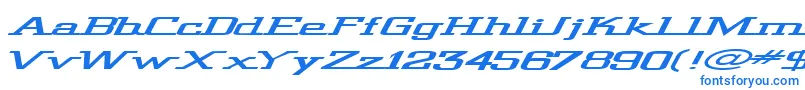 WideGlide Font – Blue Fonts on White Background