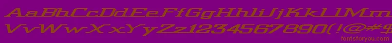 WideGlide Font – Brown Fonts on Purple Background