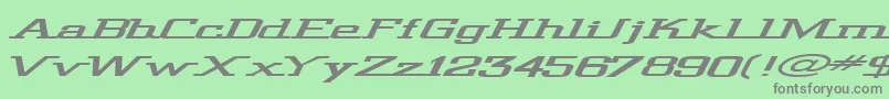 WideGlide Font – Gray Fonts on Green Background