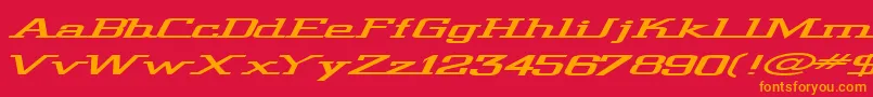 WideGlide Font – Orange Fonts on Red Background