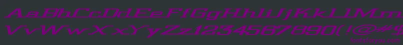 WideGlide Font – Purple Fonts on Black Background