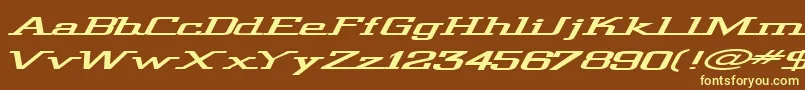 WideGlide Font – Yellow Fonts on Brown Background