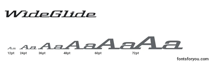Размеры шрифта WideGlide