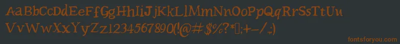 Beckler Font – Brown Fonts on Black Background