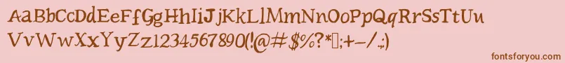 Beckler Font – Brown Fonts on Pink Background