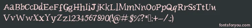 Beckler Font – Pink Fonts on Black Background