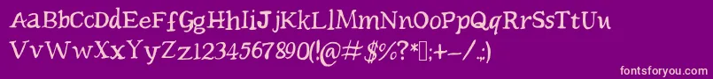 Beckler Font – Pink Fonts on Purple Background