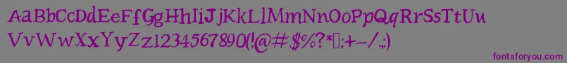 Beckler Font – Purple Fonts on Gray Background