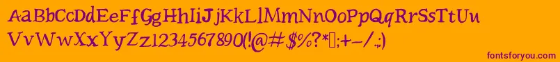 Beckler Font – Purple Fonts on Orange Background