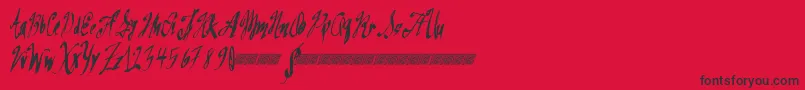 Greatsails Font – Black Fonts on Red Background