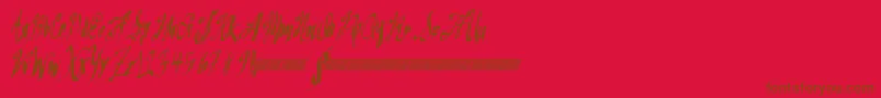 Шрифт Greatsails – коричневые шрифты на красном фоне